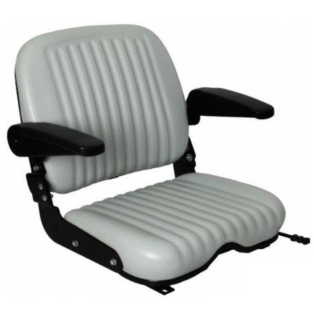 BAILEY Replacement Seat: Broad-Based, High-Back Seat - Gray 690355